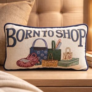 Riverdale Tapestry Born To Shop Decorate Pillow Made In USA New